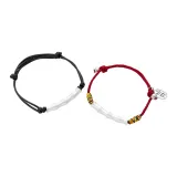 Бамбуковый браслет для пары с шнурком