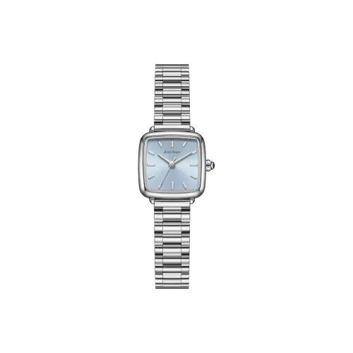 Zero Scale Кварцевый механизм Металлический ремешок Часы Женские Серебристый циферблат