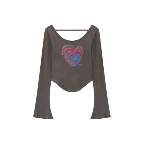 CHUU T-Shirt Женская Угольный Серый