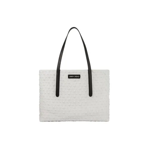 Jimmy Choo GRAIN LEATHER Тоут Сумка Сумка для покупок Сумка Маленькая Мужская Белая