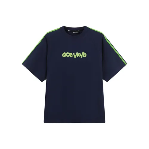 YK&YB Темно-синяя унисекс футболка