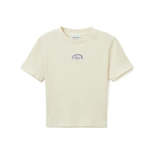 LACOSTE Summer Vitality Series Кремово-белые Женские Рубашки T