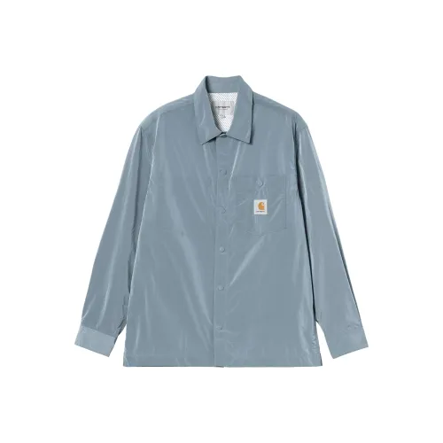 Carhartt WIP SS25 Canby Рубашка Jac Куртка Мужская Синие Серые