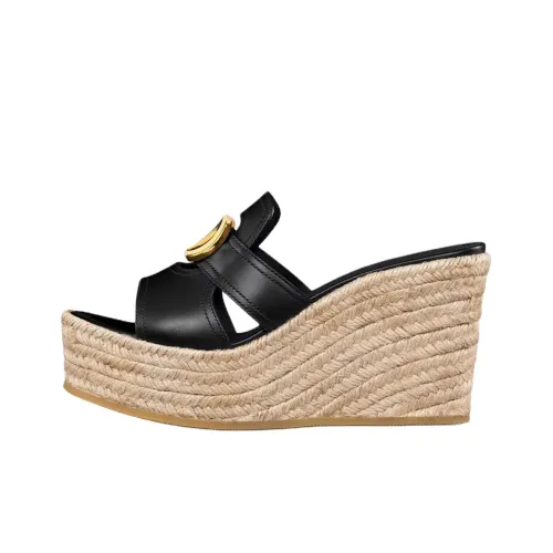 DIOR 30 Montaigne Slip-resistant Слипоны 9,5 см Женские Черные