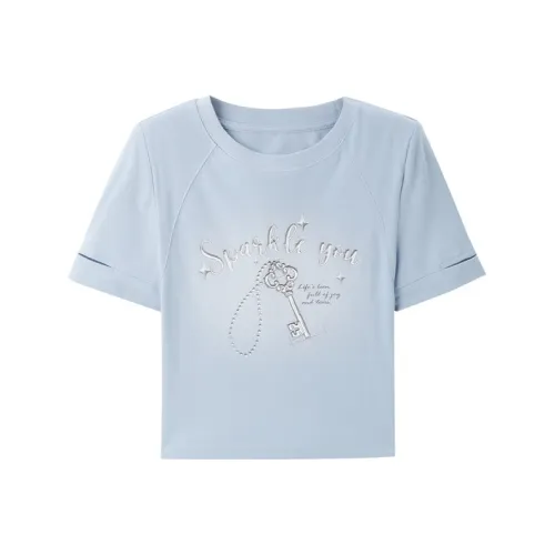 LEDIN Аква-синий Женские Футболки