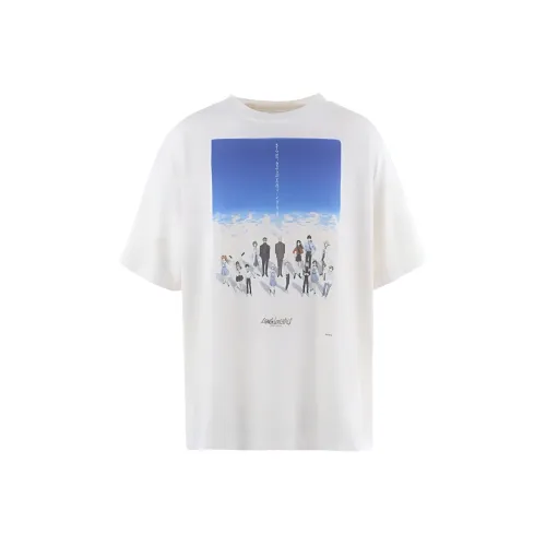 SAINT Mxxxxxx EVA X GEEKS RULE Collaboration Синяя Унисекс Футболка