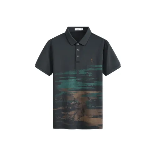 Поло Dance with Wolves Мужское Угольный Серый