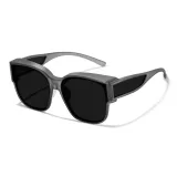 Тёмная тень, серый, чёрный, серый, поляризационные линзы