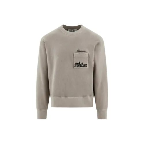 FERRAGAMO Толстовка Мужская Серого цвета