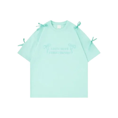 SYEEE WITH U Стандартная T-рубашка Женская Мятно-зеленая