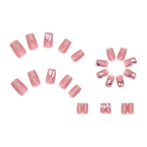 Sweet Pillow House Фиолетовый Obsidian Ромб False Nail Миндально-розовый Телесный Глянцевый