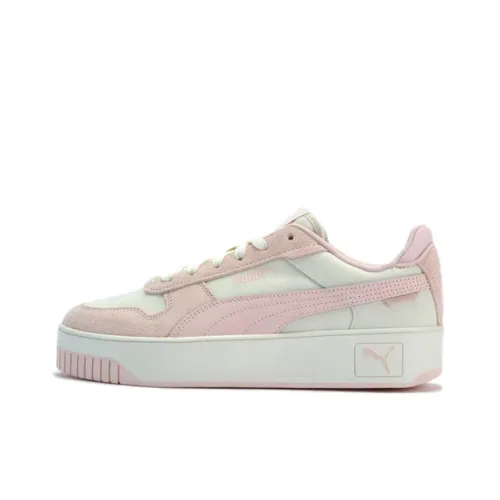 PUMA Carina Street Устойчивые к истиранию Низкие Кроссовки для скейтбординга Женские Белые Розовые