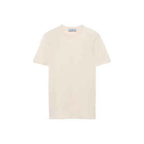 PRADA FW25 Стандартная рубашка T женская дымчато-белый