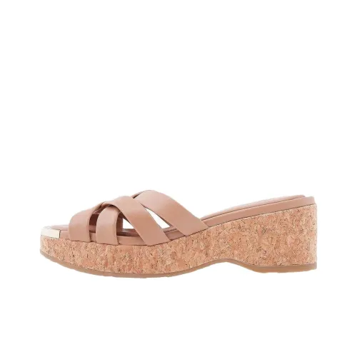Jimmy Choo Rubber Slide Тапочки 5 см Женские Пыльно-розовый