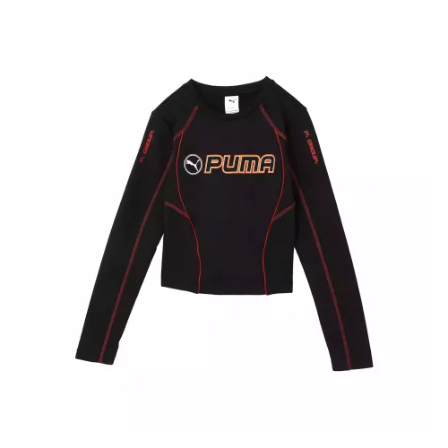 PUMA Стандартная футболка женская черная