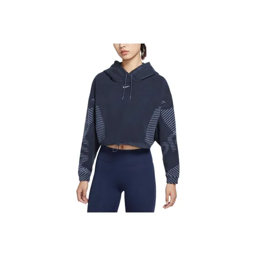 NIKE Молния синий/Металлическое серебро Женские Свитшоты