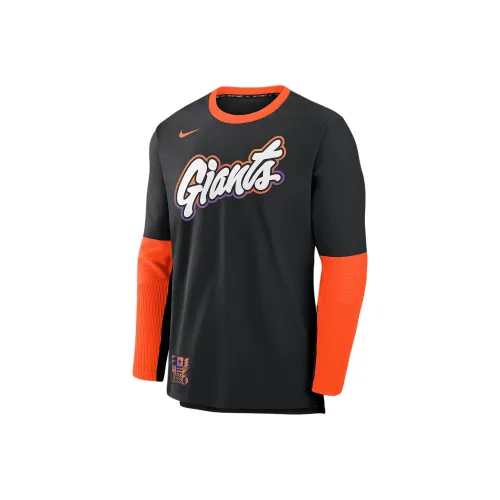 Nike x MLB San Francisco Giants Dri Fit Authentic Collection City Connect Player T-Shirt Men's Black