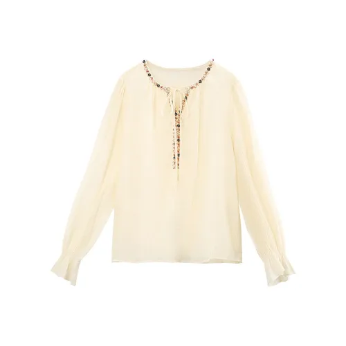 A paradise for awakening Рубашка Женские Бежевый