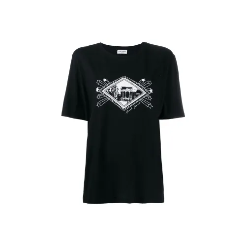 SAINT LAURENT T-рубашка Женская Черная