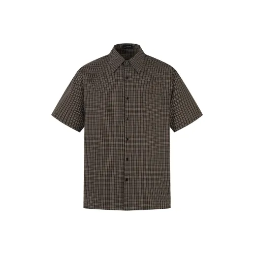 98SQUID Коричневая унисекс рубашка