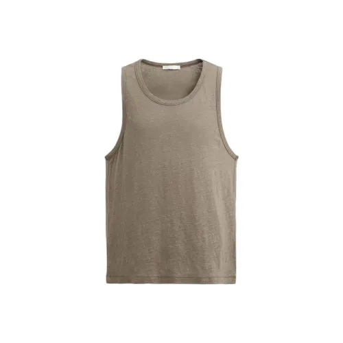 ZARA Топ без рукавов Мужской Коричневый Темно-серый Коричневый