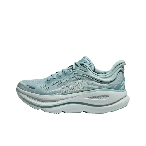HOKA ONE ONE Bondi 9 Противоскользящий Устойчивый к истиранию Низкий Топ Резина EVA Повседневные Беговые кроссовки Женские Синие