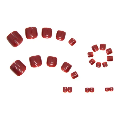 Sweet Pillow House Установка Мature Палец Показатели False Nail Короткий Квадратный и Круглый Бордовый Однотонный