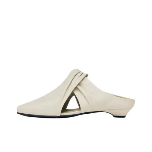 ALOHAS Домашние тапочки Женские Молочно-белые