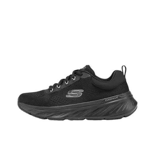 Skechers Edgeride Low Топ Беговые кроссовки Мужской Чисто черный
