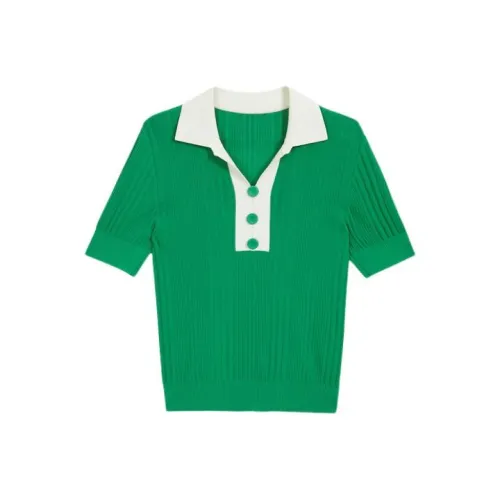 Yiner Зеленый Женские Поло