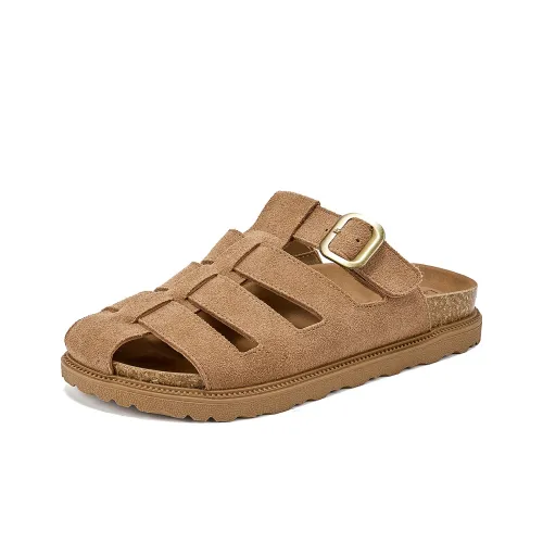 La Chapelle Резиновая подошва устойчивая к истиранию противоскользящая быстросохнущая домашняя обувь женская коричневая