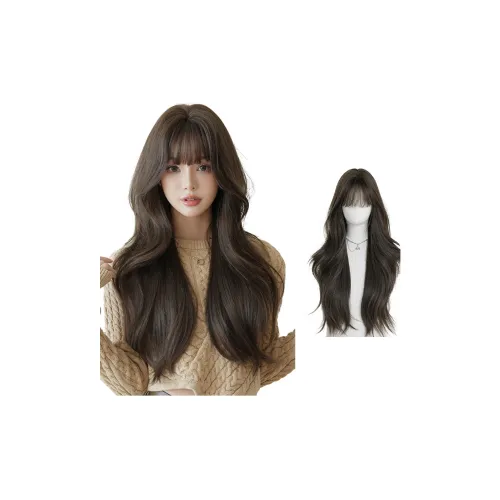 QIJIEHUANGHOU Атмосфера Большая волна Парики Холодный чайный коричневый