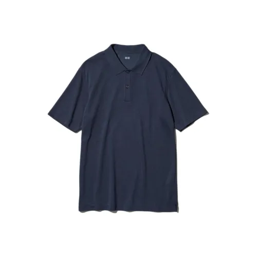 UNIQLO AIRism Поло Унисекс Темно-синий