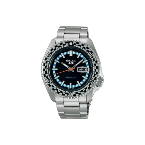 Коллекция Seiko 5 Sports Автоматический Механический Механизм Нержавеющая Сталь Ремешок Часы 42,5 мм Унисекс Черный Циферблат