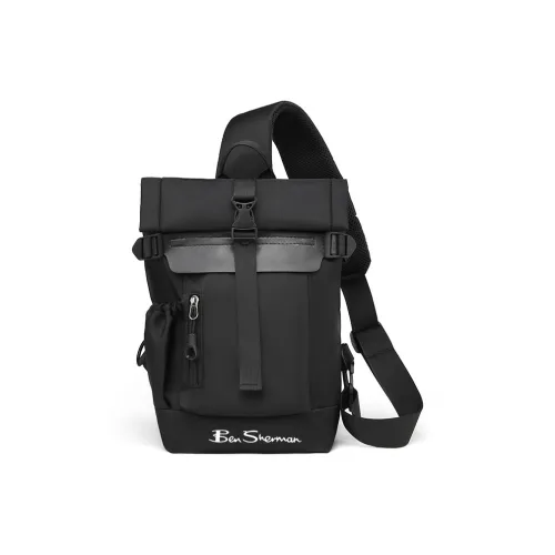 BEN SHERMAN Нейлоновая сумка через плечо унисекс черного цвета