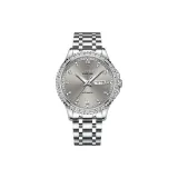 Серый циферблат, стальной браслет [упаковка].