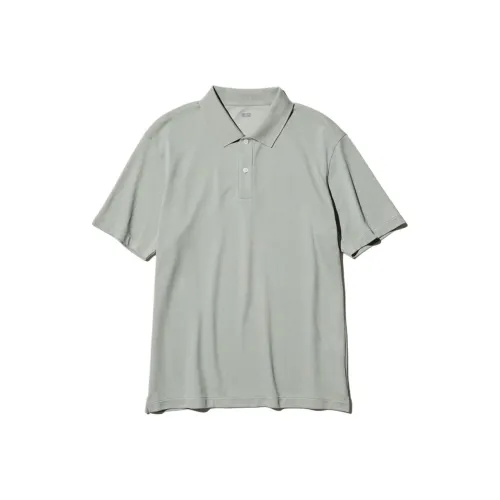 UNIQLO AIRism Поло Унисекс Изумрудно-зеленый