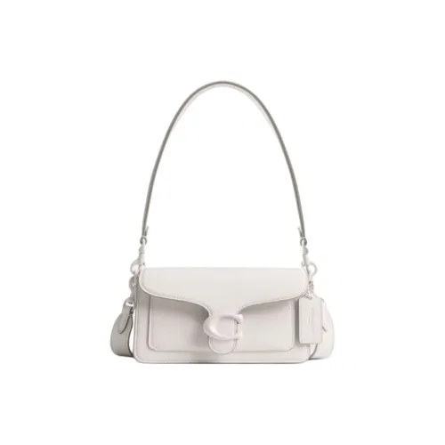COACH Tabby Коровья кожа Через плечо Одно плечо Сумка Маленькая Женская Мел Белый