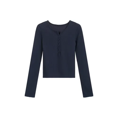 PZGE Темно-синие Женские Футболки