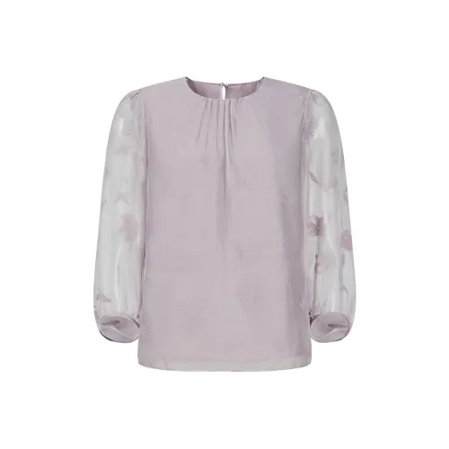 JZ. ANNAKRO Шифон Рубашка Женская Светло-фиолетовая