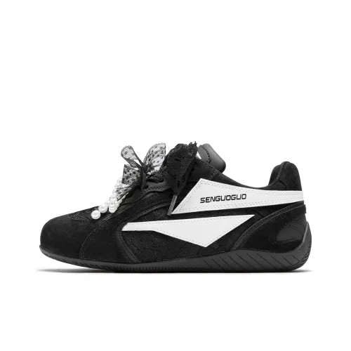 SENGUOGUO Амортизаторы Slip-resistant Abrasion-resistant Низкий топ Casual Женские Черный Кружево