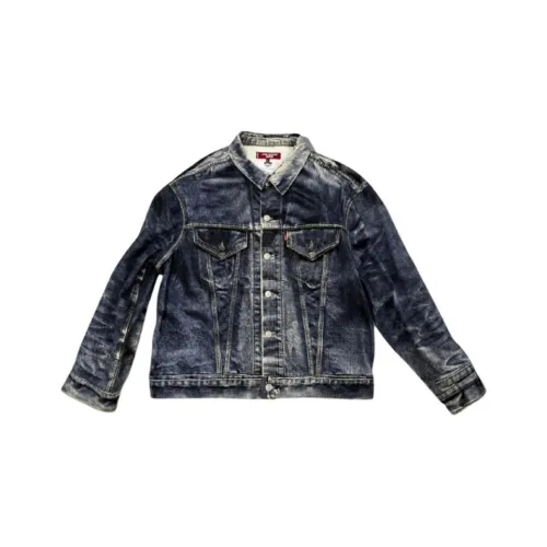 JUNYA WATANABE совместный бренд BerBerJin X Levi's Collaboration Синий Мужской Джинсовые куртки