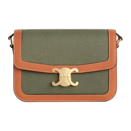 CELINE Triomphe Женские Хаки Зеленый Коричневый