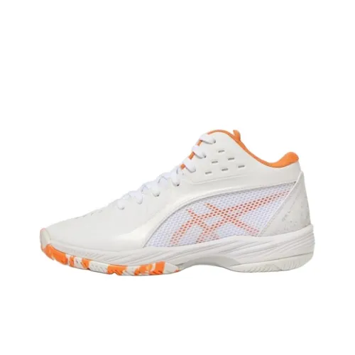 Asics Гель Improve 3 MID Топ Детские Баскетбольные Кроссовки Белый Оранжевый Подростки