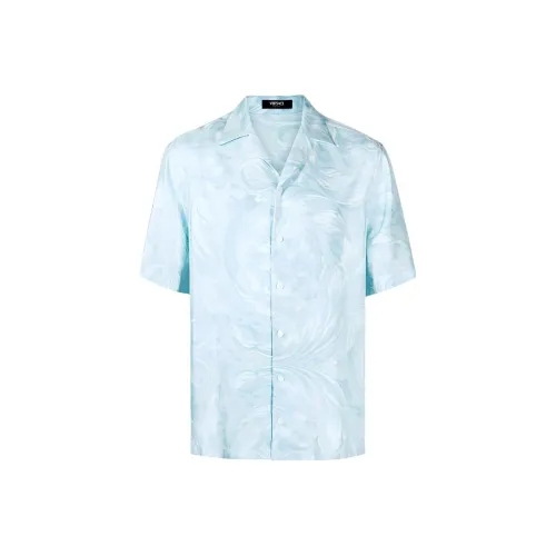 VERSACE Озерно-голубой Мужские Рубашки