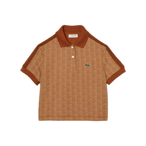 LACOSTE Поло Женское Коричневое