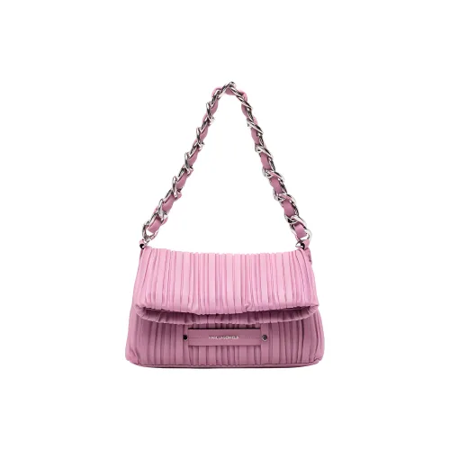 Karl Lagerfeld Переработанный полиуретан одно плечо сумка средний размер женский розовый