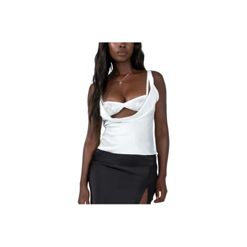 PRINCESS POLLY DELILAH Топ Топ на бретелях Женский Белый Белый