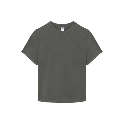 Aritzia Рукав с спущенным плечом T-рубашка Женская Lived in Coal GREY Resident Coal GREY