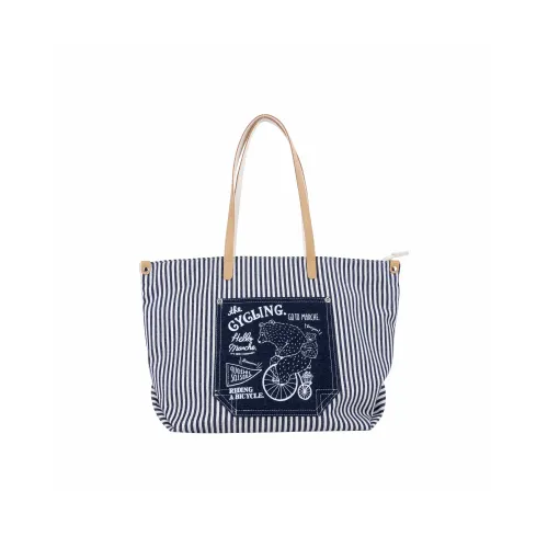 Hello Marche Холст Плечевая сумка Унисекс Темно-синий